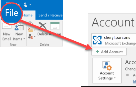 How to add an email account to outlook 3 \"\"